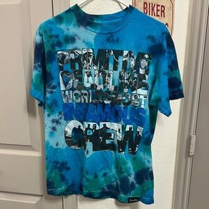 Deadline Primitive NWA Graphic Blue Tie Dye Shirt